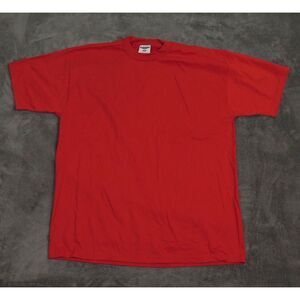 Vintage JERZEES Adult Extra Large Red Blank‎ Shirt 50/50 USA Screen Printing 90s